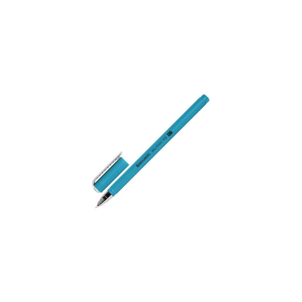 Шариковая ручка BRAUBERG SOFT TOUCH STICK METALLIC синяя, мягкое покрытие, ассорти, 0.7 мм 143699