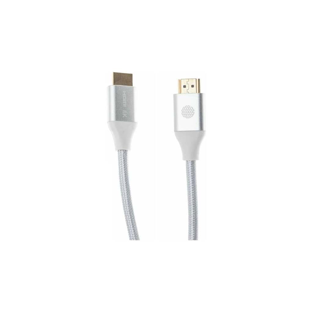 Аудио-видео кабель CACTUS CS-HDMI.2.1-1 HDMI (m)/HDMI (m) 1м. позолоч.конт. серебристый 1722994