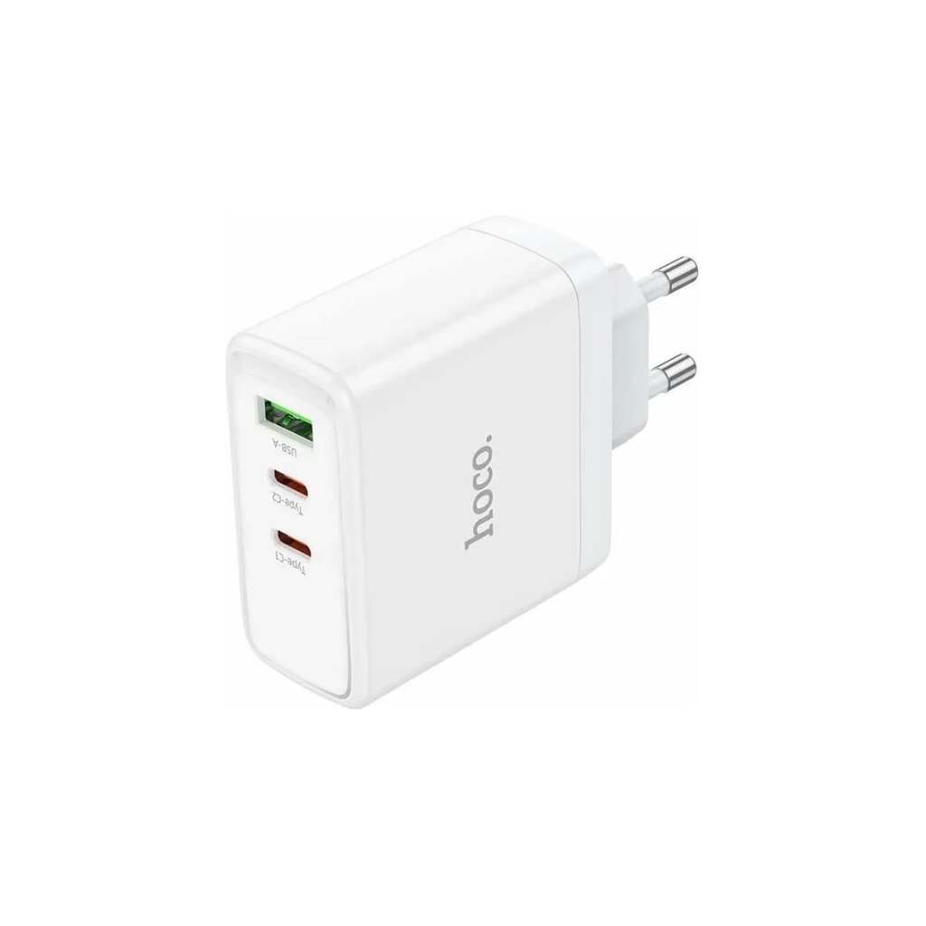 Сетевое зарядное устройство Hoco n30 glory 1xusb, 2xusb-c, 3а, pd65w, qc3.0, gan (белый) 0L-00057042