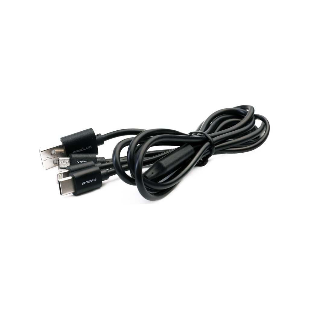 Кабель 3в1- micro usb-lightning-type c Ergolux Elx-cdc05-c02 3а, 1,2м, черный, зарядка, коробка 15099