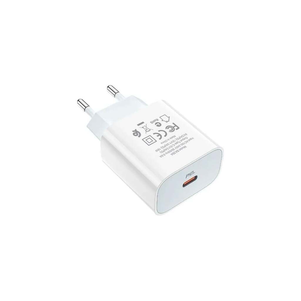 Сетевое зарядное устройство Borofone ba38a plus speedy 1xusb-c pd 20w, 3a, белый 0L-00050784