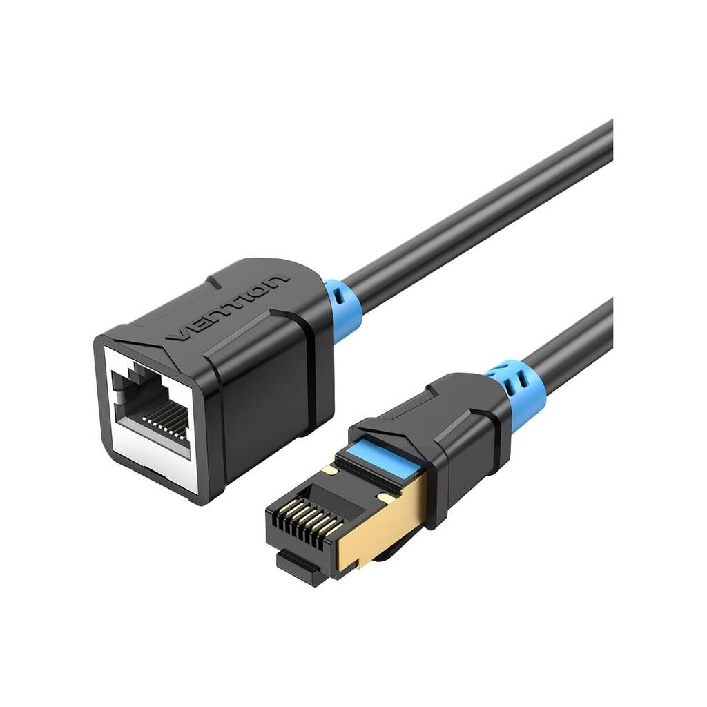 Прямой патч-корд удлинитель VENTION SSTP cat.6, RJ45 - 1.5м. Черный IBLBG