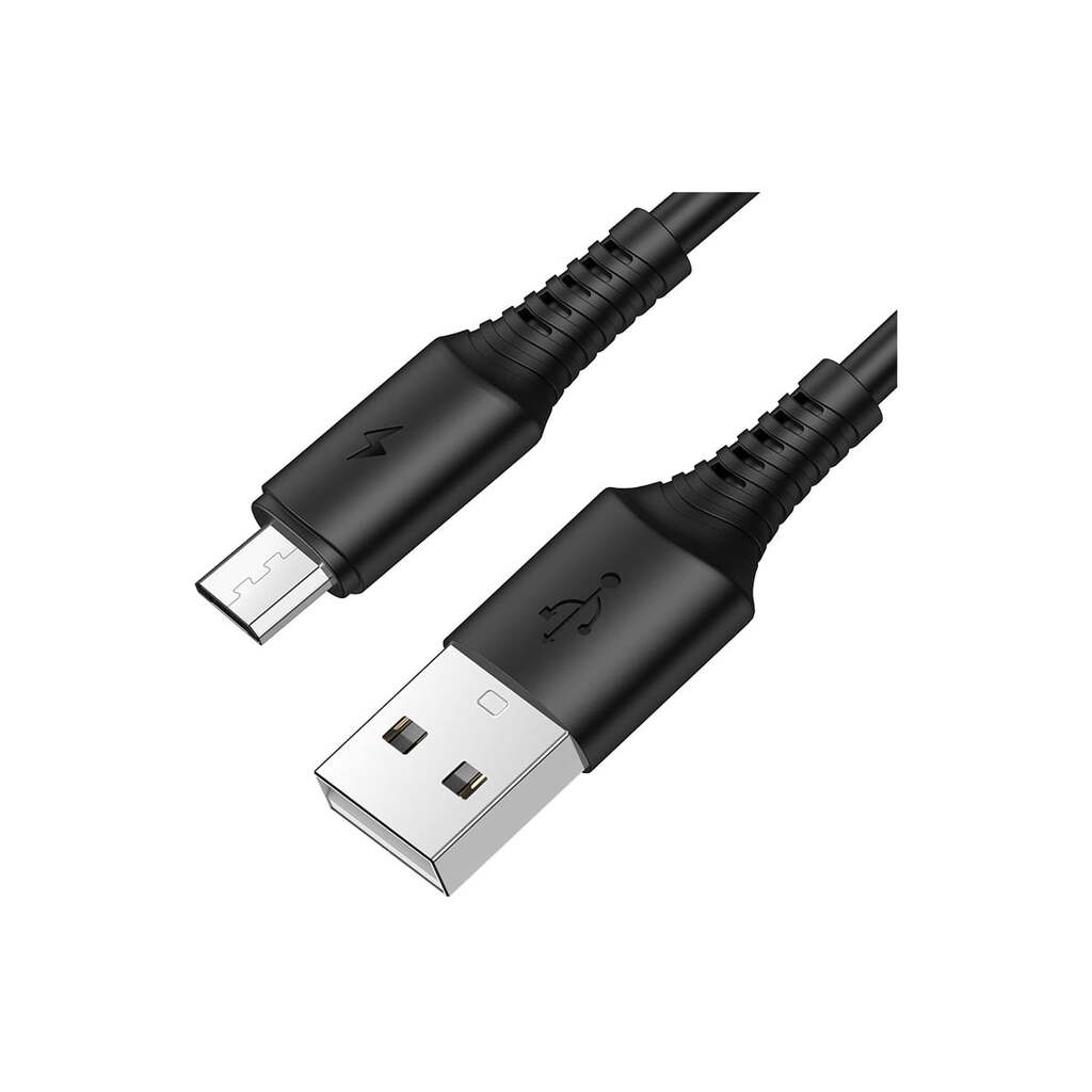 USB кабель Borofone bx47 coolway microusb, 1м, 2.4, pvc (черный) 0L-00049992