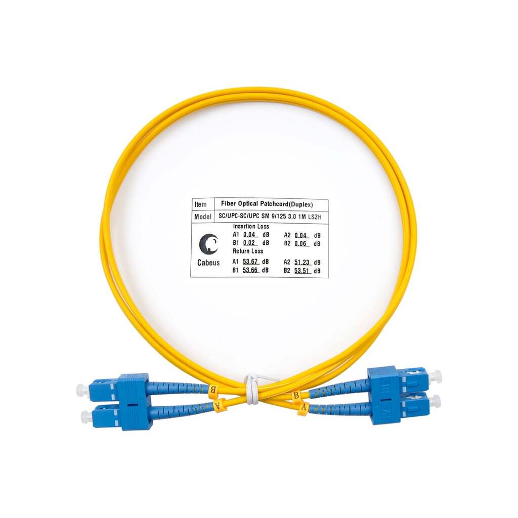 Оптический шнур Cabeus duplex sc-sc 9/125 sm 1,5м lszh FOP(d)-9-SC-SC-1,5m