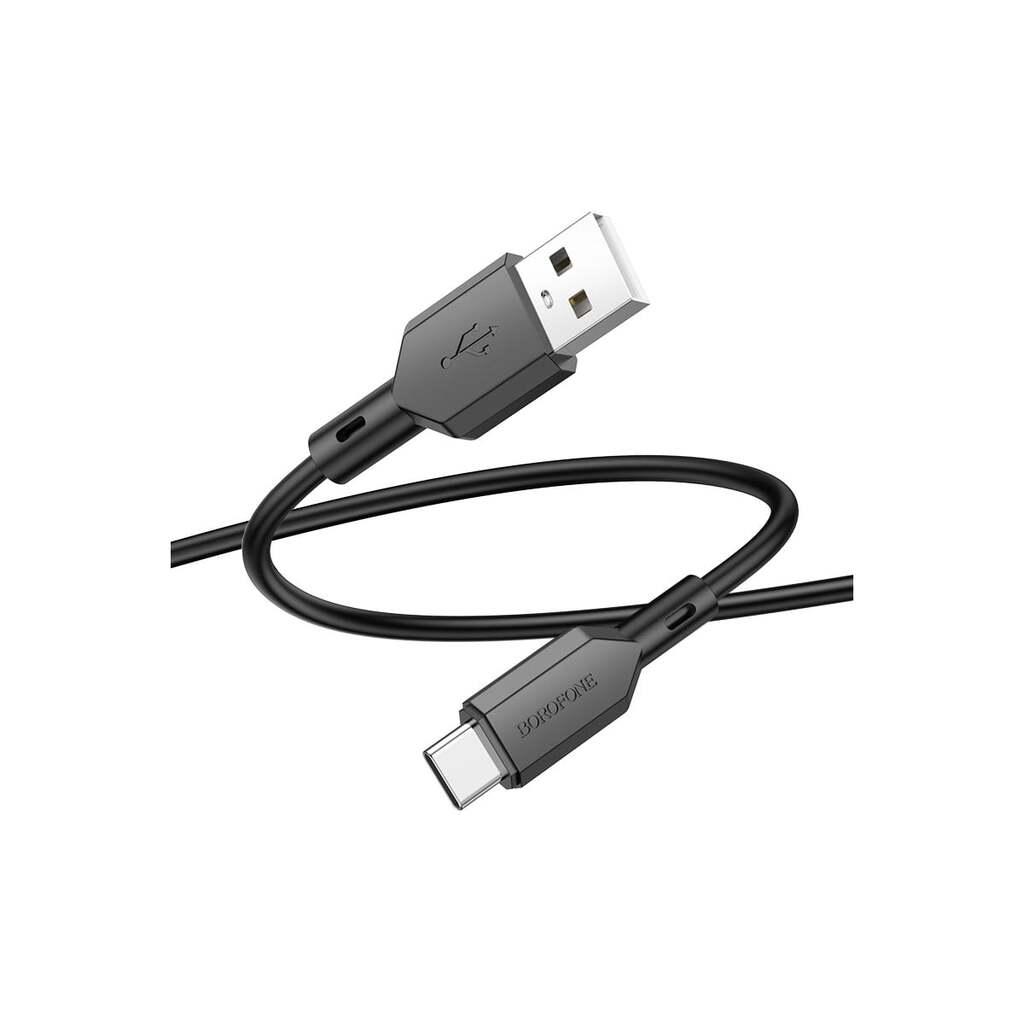 USB кабель Borofone bx70 type-c, 3a, 1м, pvc (черный) 0L-00055154