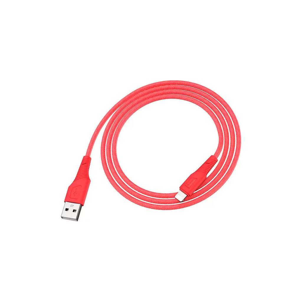 Usb кабель Hoco x58 airy lightning 8-pin, 2.4а, 1м, силикон, красный 0L-00053822