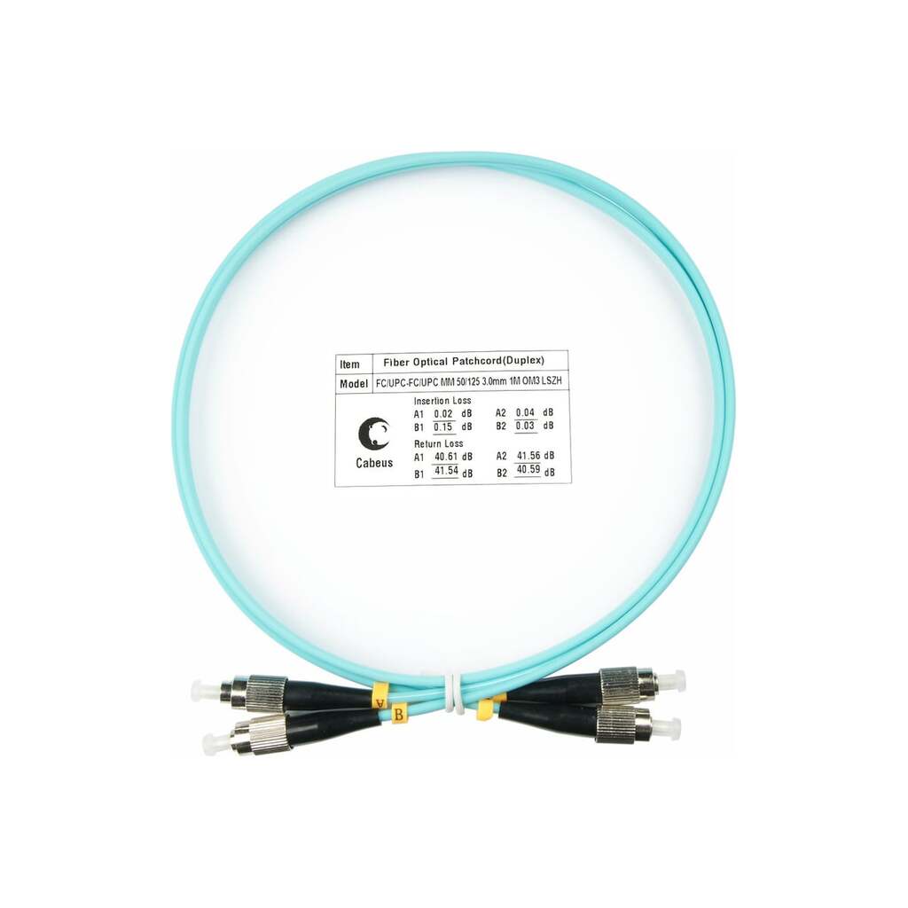 Оптический шнур Cabeus duplex fc-fc 50/125 mm om3 3м lszh FOP-50-FC-FC-3m