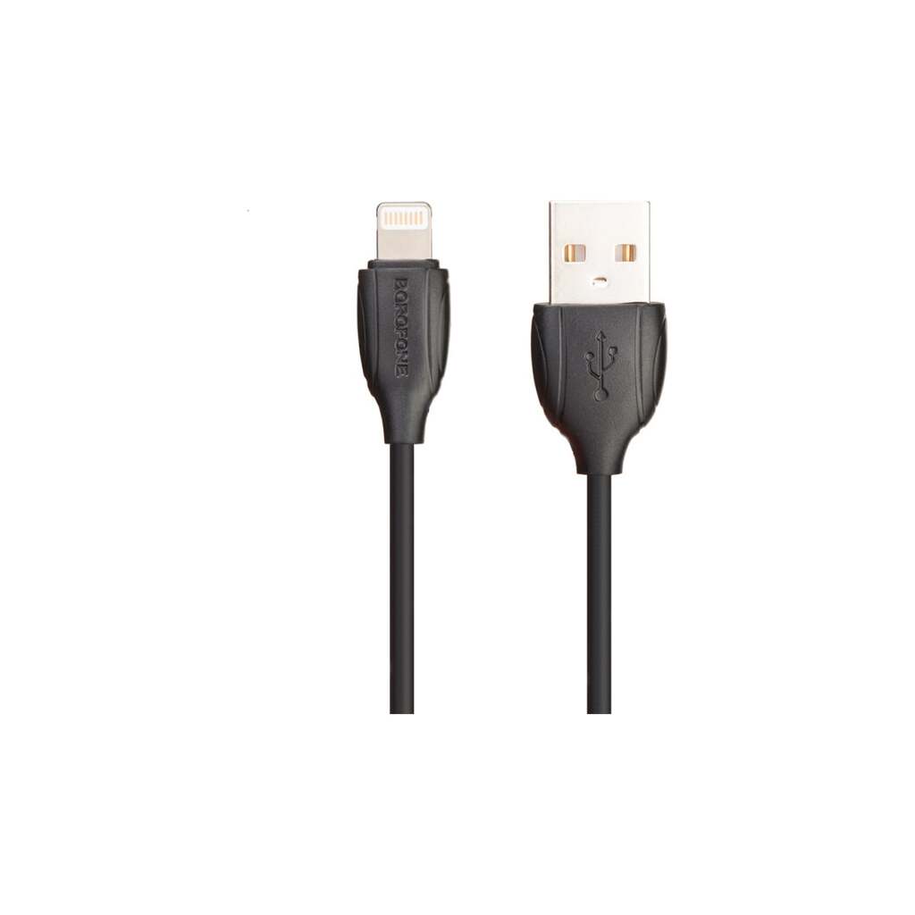 Usb кабель Borofone bx19 benefit lightning 8-pin, 2.4a, 1м, pvc, черный 0L-00043144