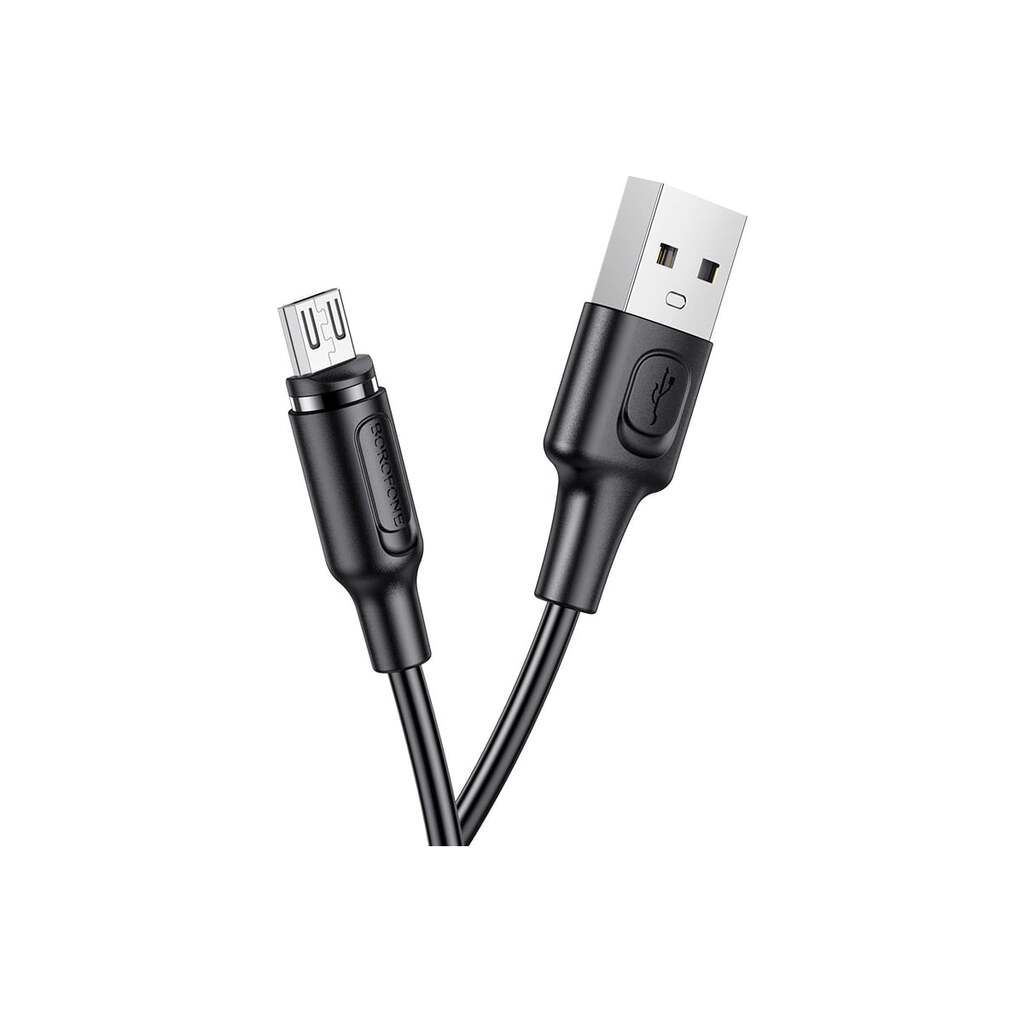 USB кабель Borofone bx41 amiable microusb, магнитный, 1м, 2.4a, pvc (черный) 0L-00049995