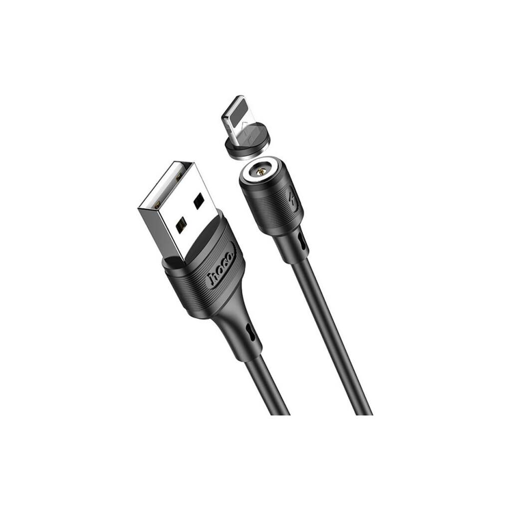 Usb кабель Hoco x52 sereno lightning 8-pin, 2.4а, магнитный, 1м, pvc, черный 0L-00049865