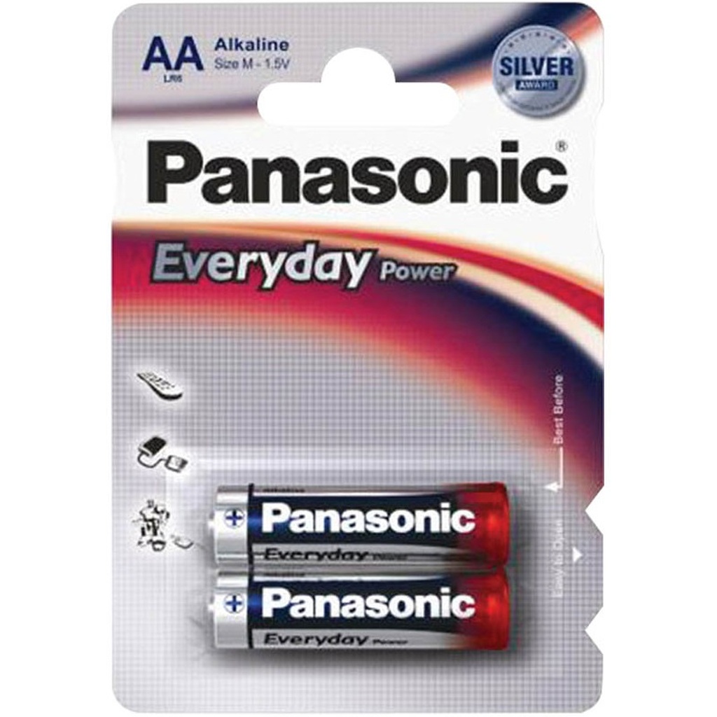 Щелочная батарейка LR6 AA Everyday Power Standard 1.5В бл/2 Panasonic 5410853024705