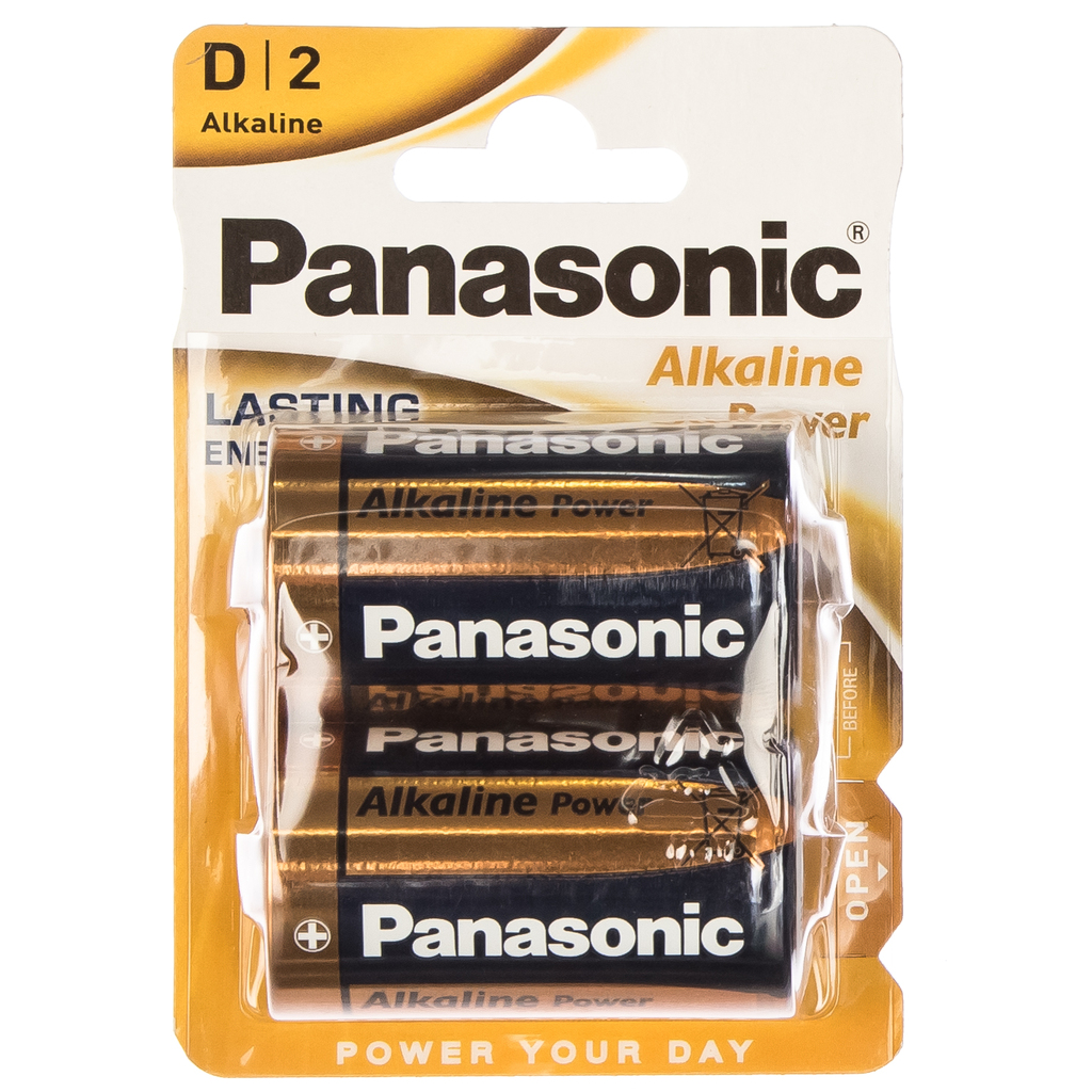 Щелочная батарейка LR20 D Alkaline 1.5В бл/2 Panasonic 5410853039211