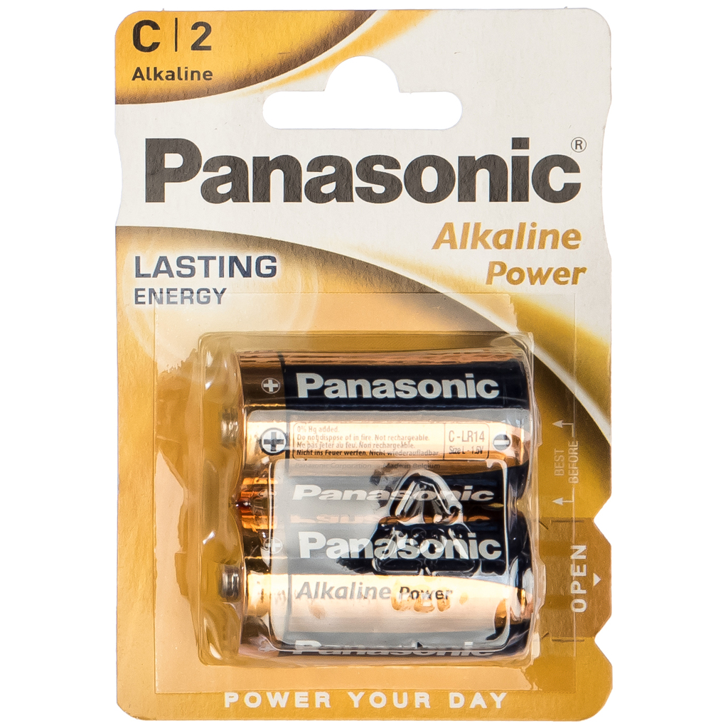 Щелочная батарейка LR14 C Alkaline 1.5В бл/2 Panasonic 5410853039242