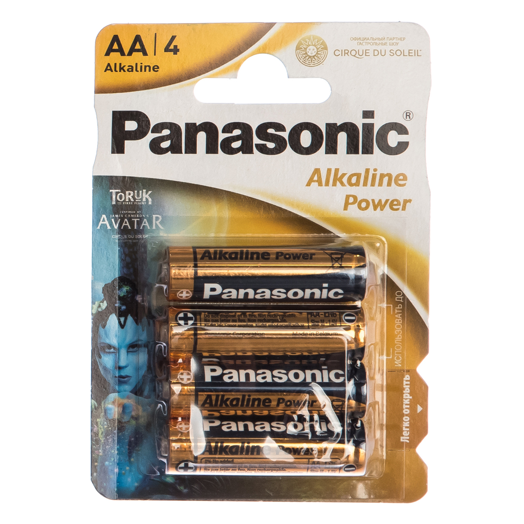 Щелочная батарейка LR6 AA Alkaline 1.5В бл/4 Panasonic 5410853055815