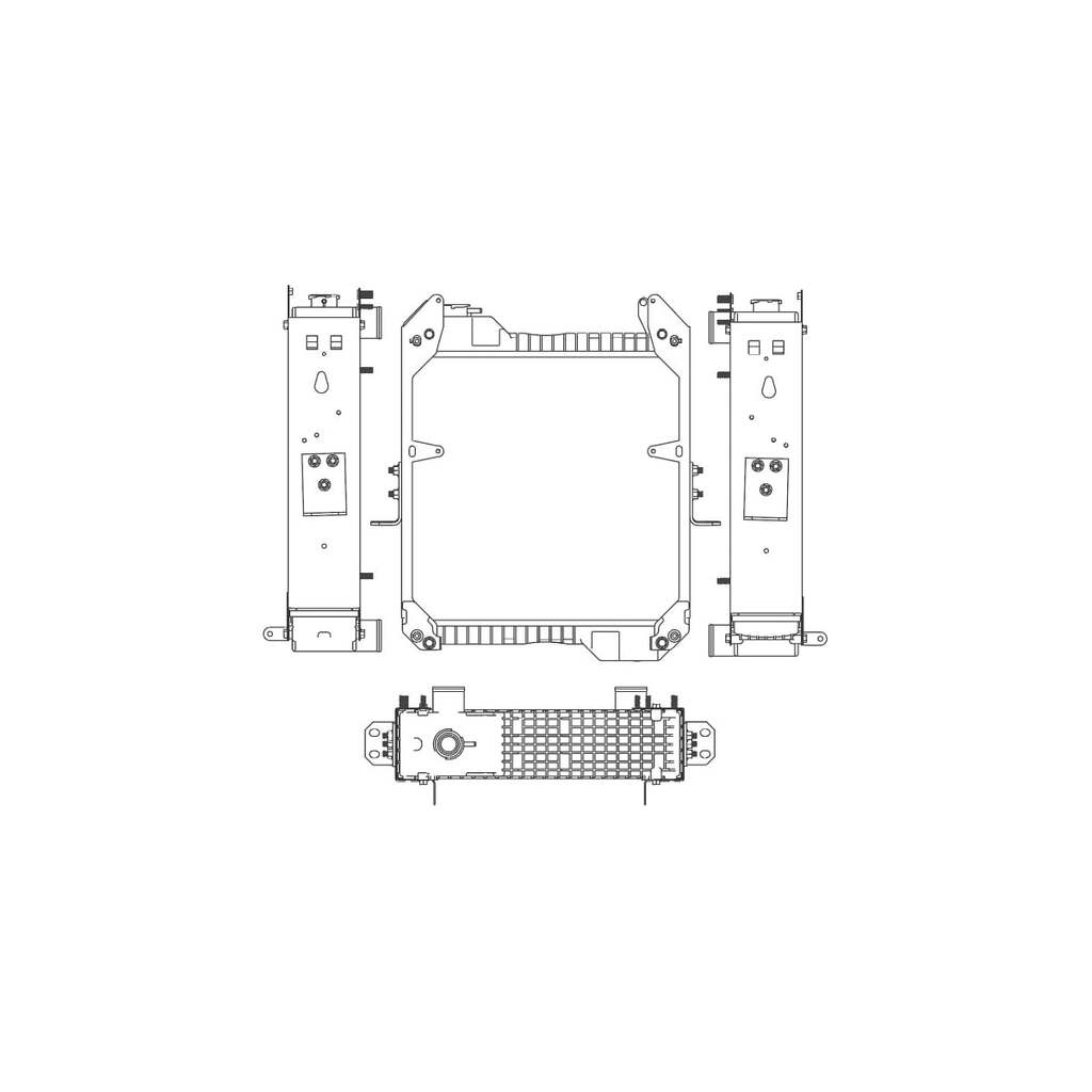 Радиатор охл. для экскаваторов-погрузчиков Terex TLB 840/890/990 с двигателем 1104D-44TA LUZAR LRc 3116