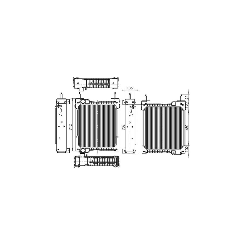 Радиатор охл. для экскаваторов-погрузчиков Volvo BL60/61/70/71 /BL61 Plus/BL71 Plus с дв. D4D LUZAR LRc 3113