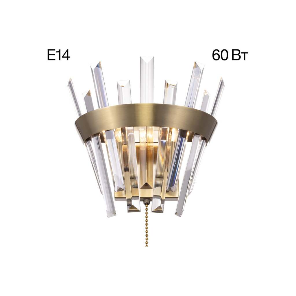 Бра хрустальное Citilux Вестерос с выключателем Бронза CL307313