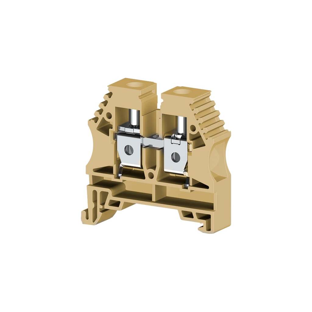 Клеммник на DIN-рейку Klemsan 10мм.кв., бежевый; AVK10RP 50 шт. 0.0.0.3.304159RP