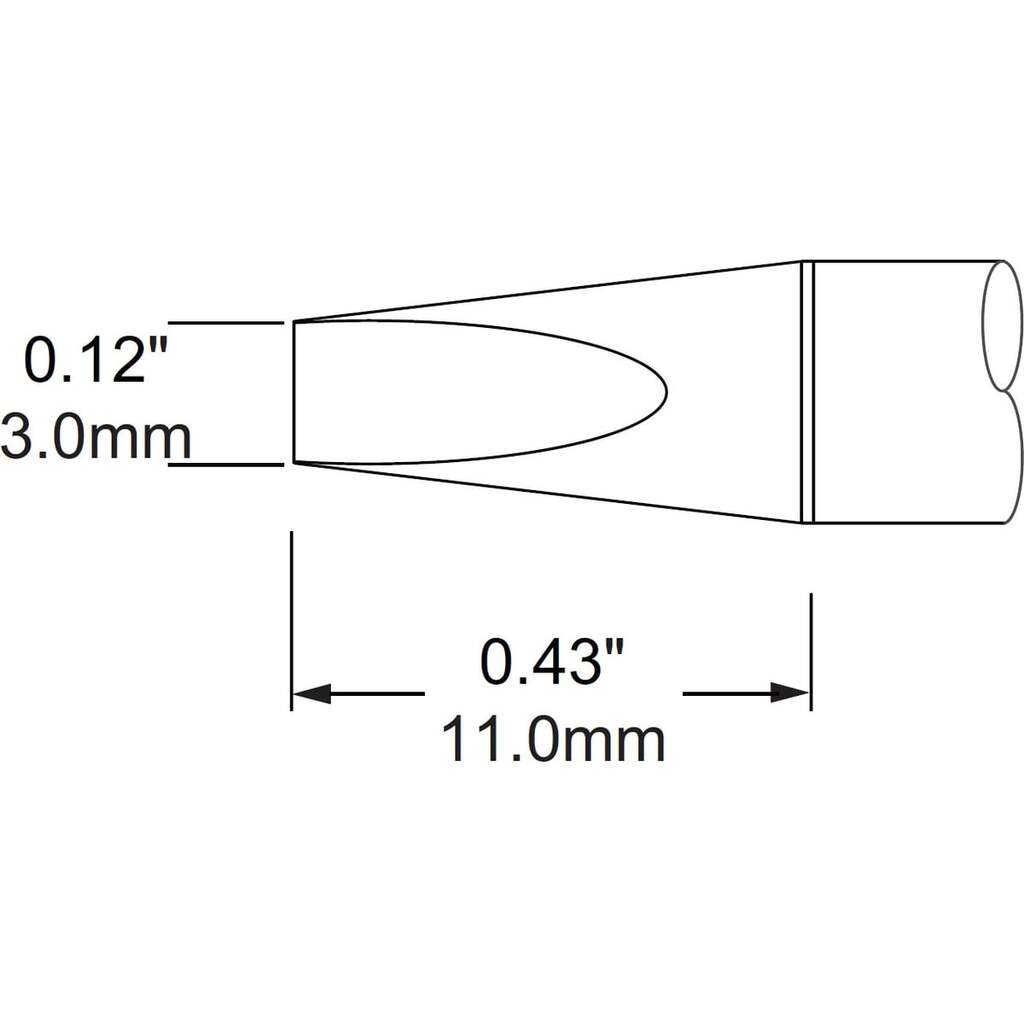 Наконечник (3х11 мм; клин) для MFR-H1 METCAL SCP-CH30