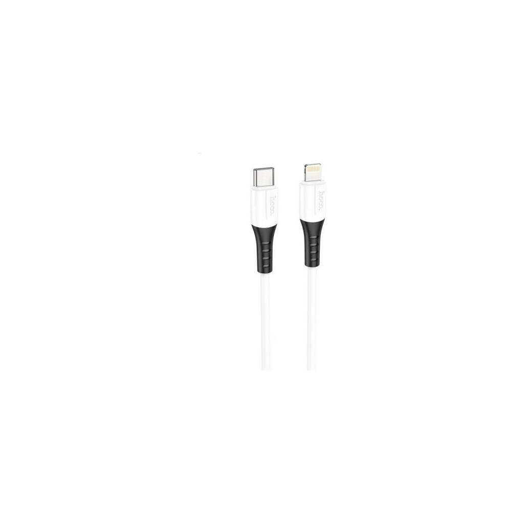 Usb-c кабель Hoco x82 lightning 8-pin, 3а, pd20w, 1м, силикон (белый) 0L-00055146