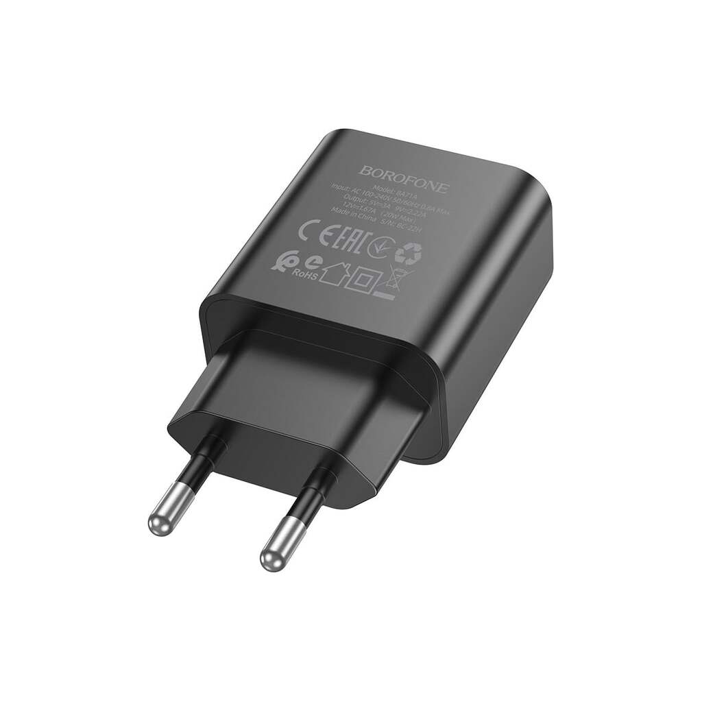 СЗУ Borofone ba71a power 1xusb-c pd 20w, 3a (черный) 0L-00057165