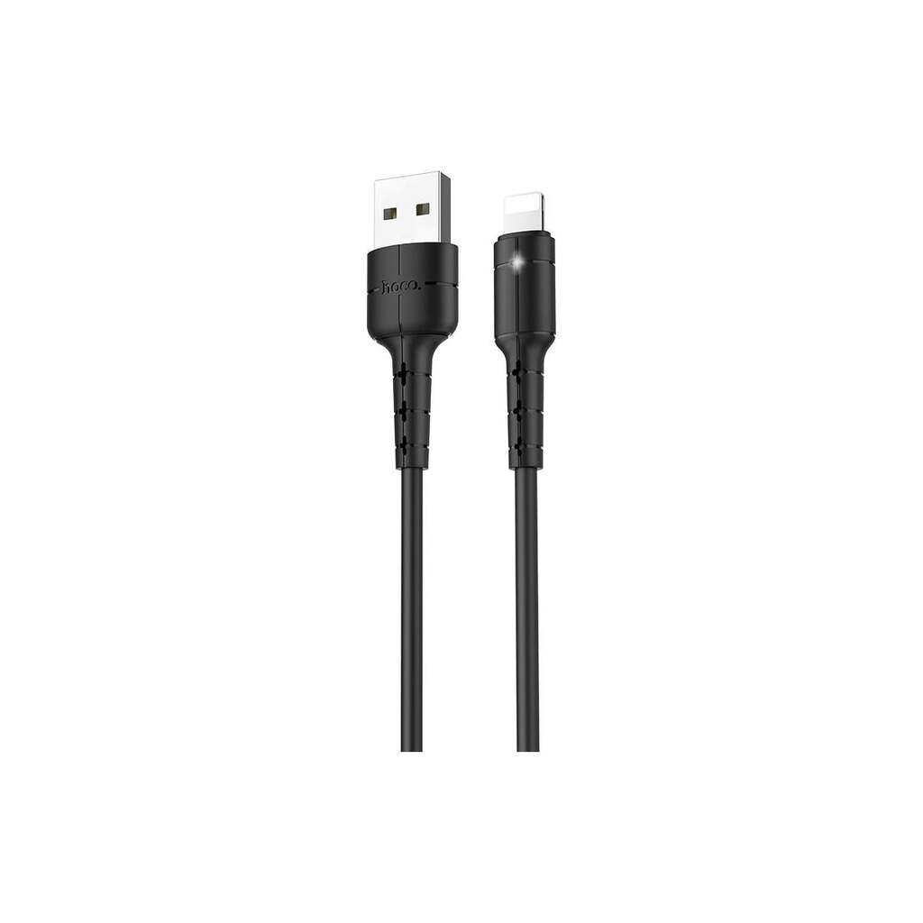 Кабель Hoco Usb x30 star lightning 8-pin, led, 1.2м, tpe (черный) 0L-00042718