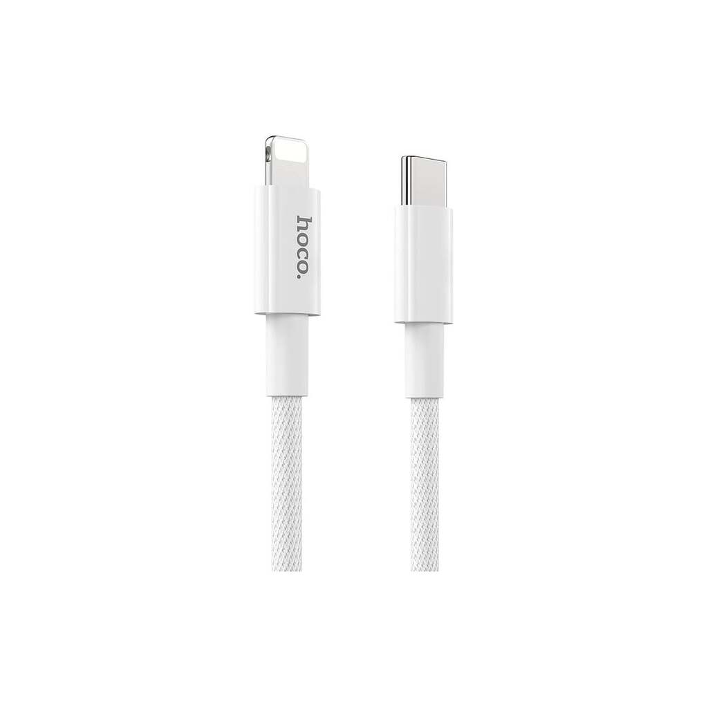 Кабель Usb-c Hoco x56 new original lightning 8-pin, 3а, pd20w, 1м, нейлон (белый) 0L-00050602