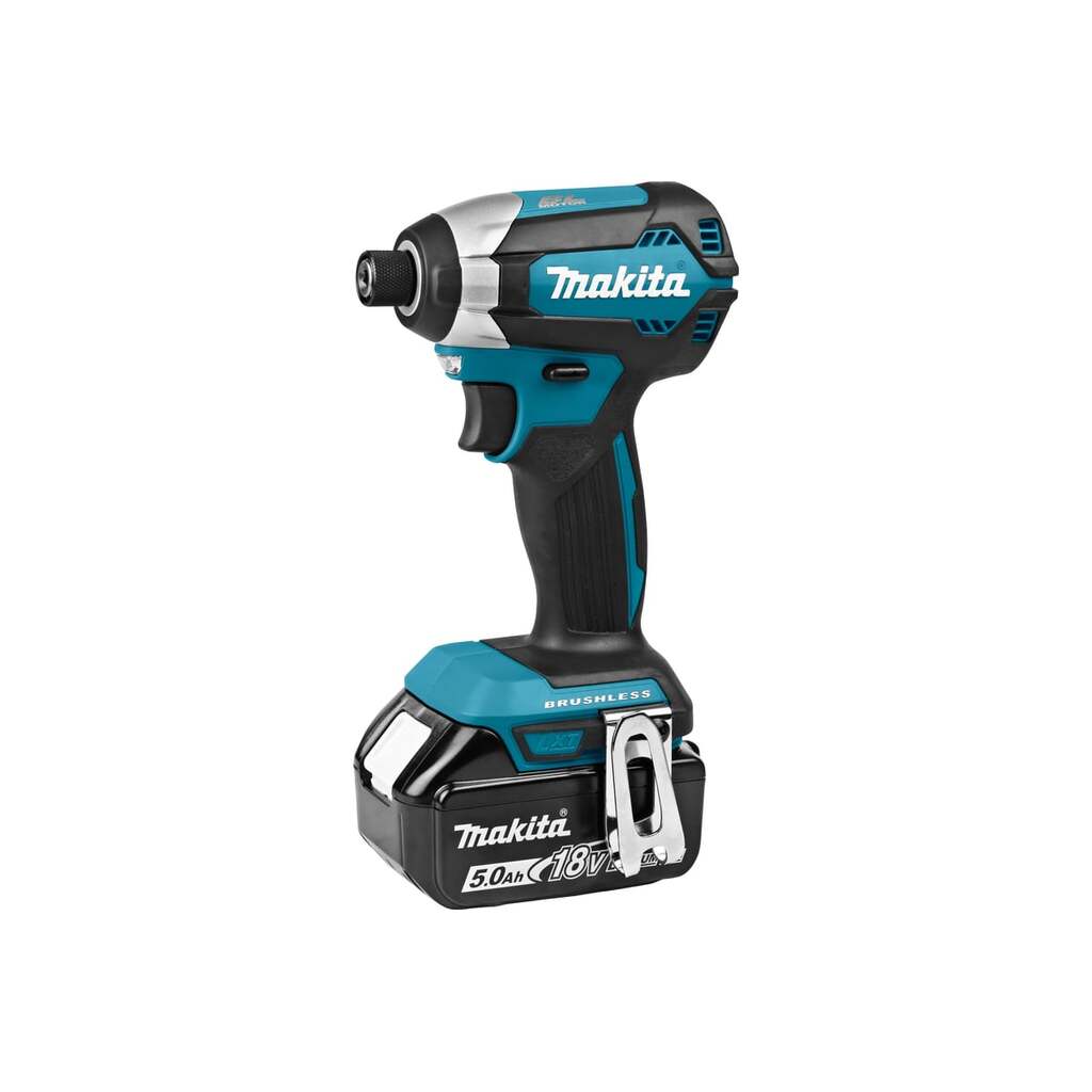 Шуруповерт аккумуляторный ударный бесщеточный Makita18В, 1x5Ач, Li-ion, 0-3400 об\м, 6-ти гр, 1\4", 1.3кг, кейс, 170Нм, М5-М16 DTD153RT