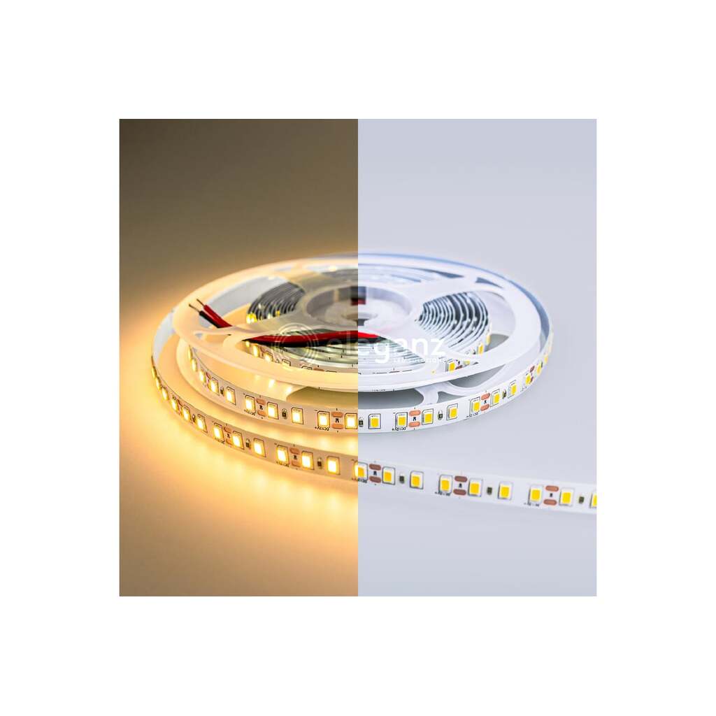 Светодиодная лента Eleganz Standard 2835 120 LED 9.6W/M 12V теплая 3000К EL-SS-96WW