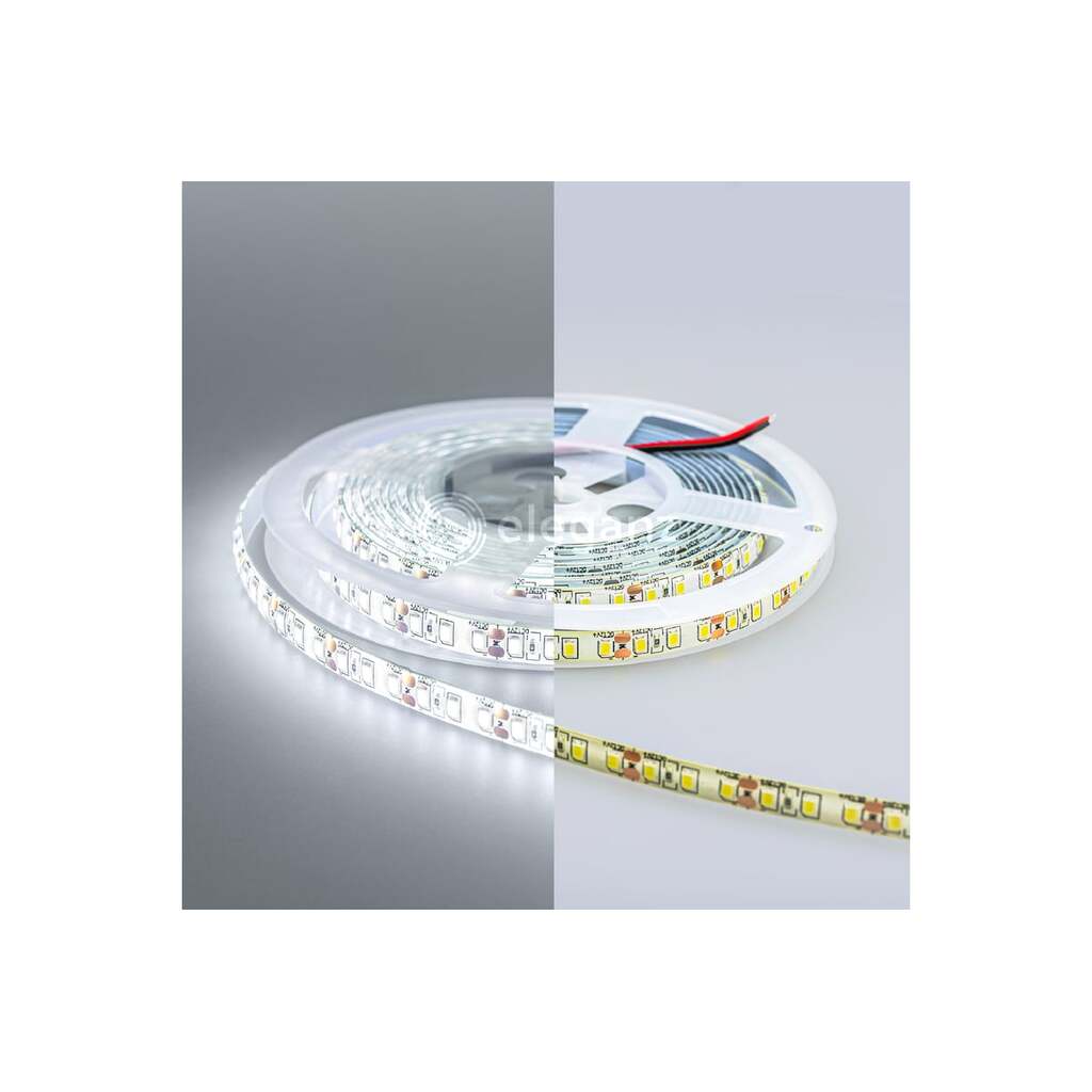 Светодиодная лента Eleganz Standard 2835 120 LED 9.6W/M СИЛИКОН 8mm IP65 12V Холодная 6000K EL-SS65-96W