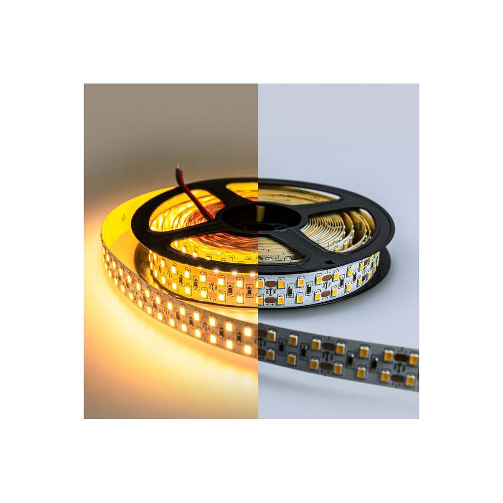 Светодиодная лента Eleganz LUX 24V 2835 240 LED 19.2W/M теплая 3000К IP20 ДВУХРЯДНАЯ EL-24V-19WW