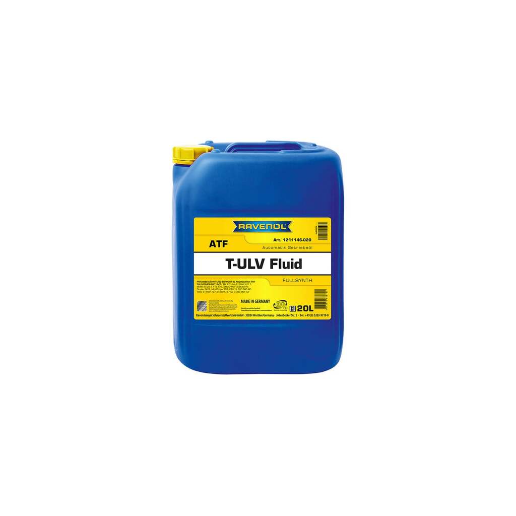 Трансмиссионное масло RAVENOL ATF T-ULV Fluid, 20л 1211146-020-01-999