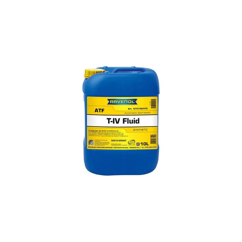 Трансмиссионное масло RAVENOL ATF T-IV Fluid 10 л, new 1212102-010-01-999