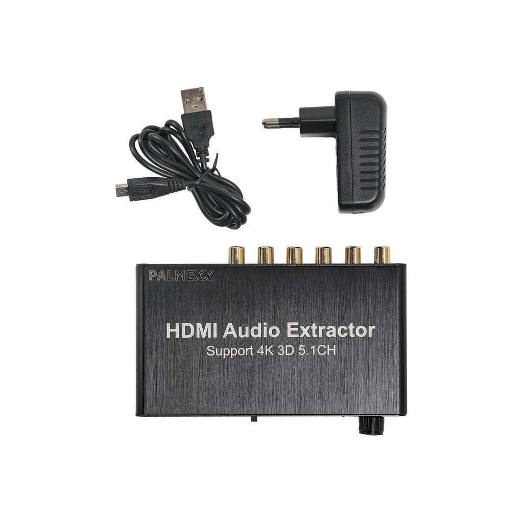 Разделитель сигнала PALMEXX AY83 HDMI Audio Extractor 5.1CH (SW, CEN, SR, SL, FR, FL) + AUX 3.5mm, 4K (2160p), 3D, Dolby PX/AY83