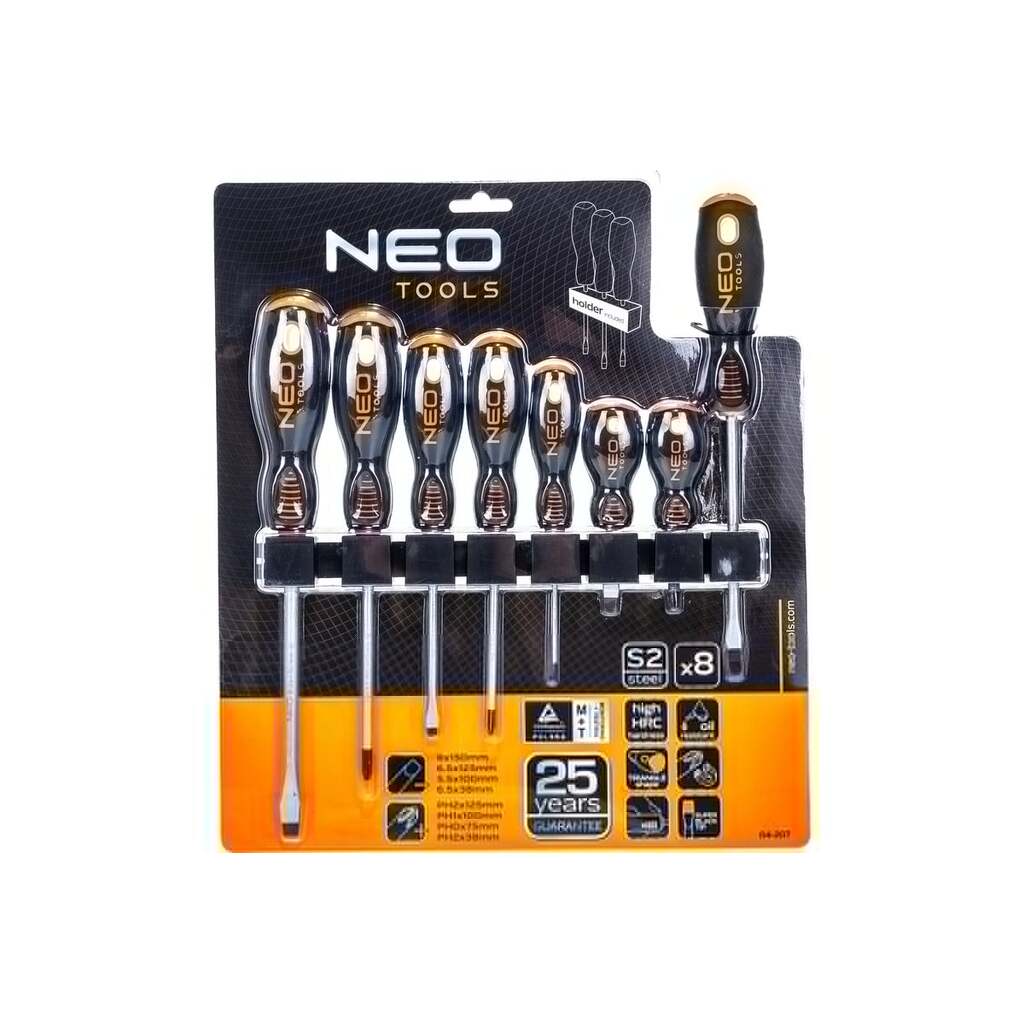 Набор отверток NEO Tools SL/PH 8 шт двухкомп рукоятка 04-207