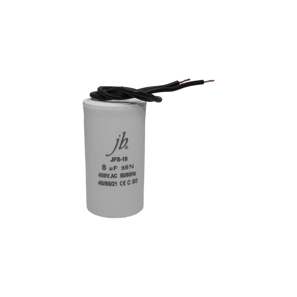 Конденсатор пусковой JB Capacitors 8мкФ, 450В, 35x65, JFS-18 (гибкие выводы), JFS18A6805J000000B-227