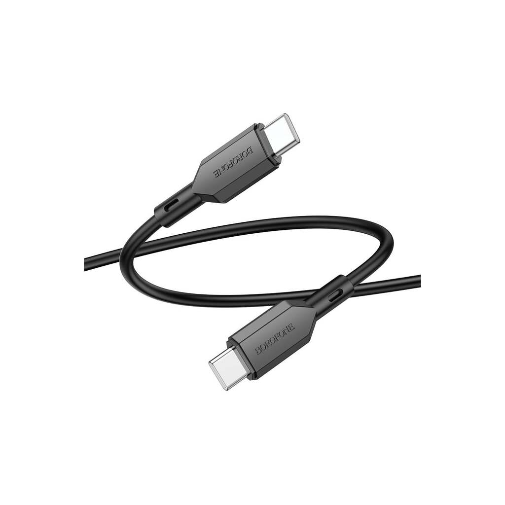 USB-C кабель Borofone bx70 type-c, 3a, pd60w, 1м, pvc (черный) 0L-00055152