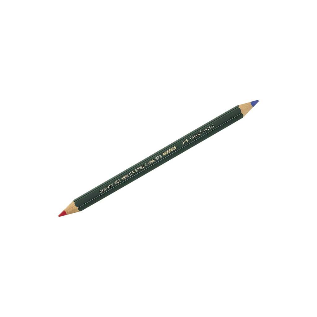 Двухцветный карандаш Faber-Castell castell, синий-красный, утолщенный 117500