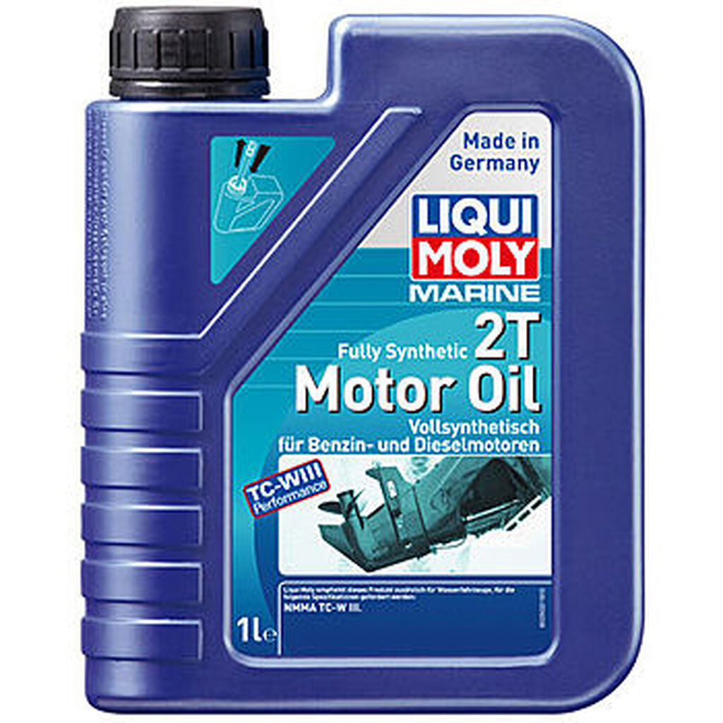 Синтетическое моторное масло для водной техники LIQUI MOLY Marine Fully Synthetic 2T Motor Oil 1л 25021