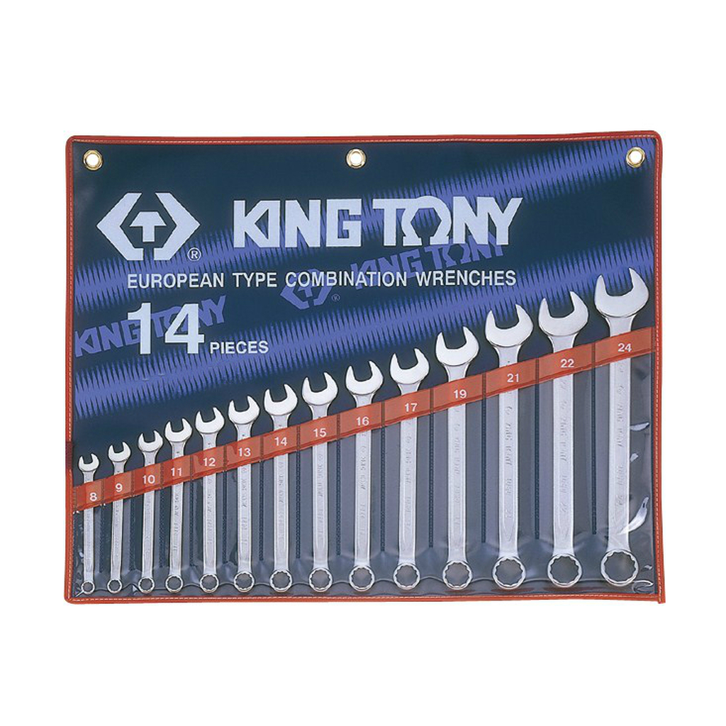 Набор комбинированных ключей KING TONY 5/16"-1-1/4" 14 предметов 1214SR