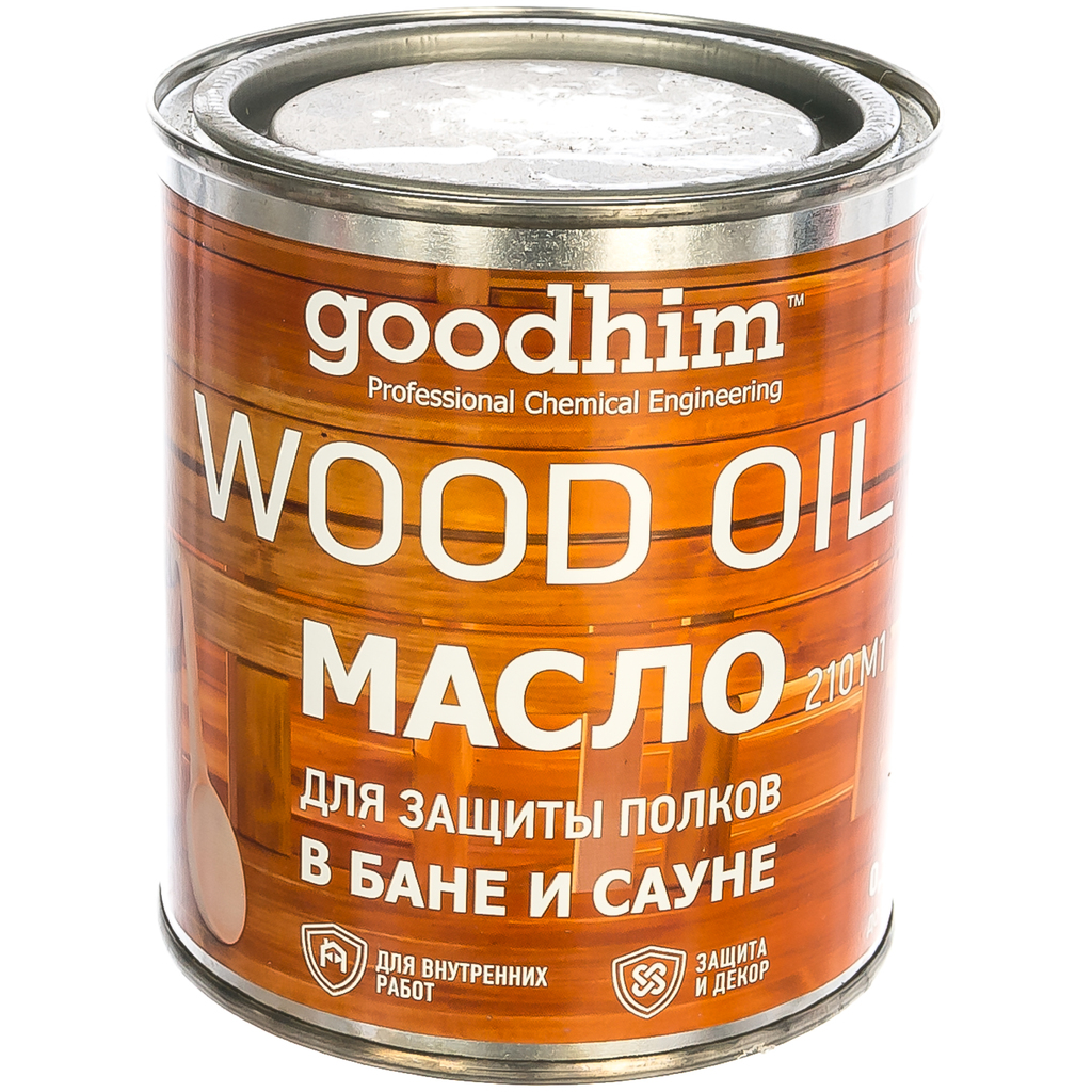 Масло для защиты полков в бане и сауне Goodhim запах хвои, 0,75 л. 58266