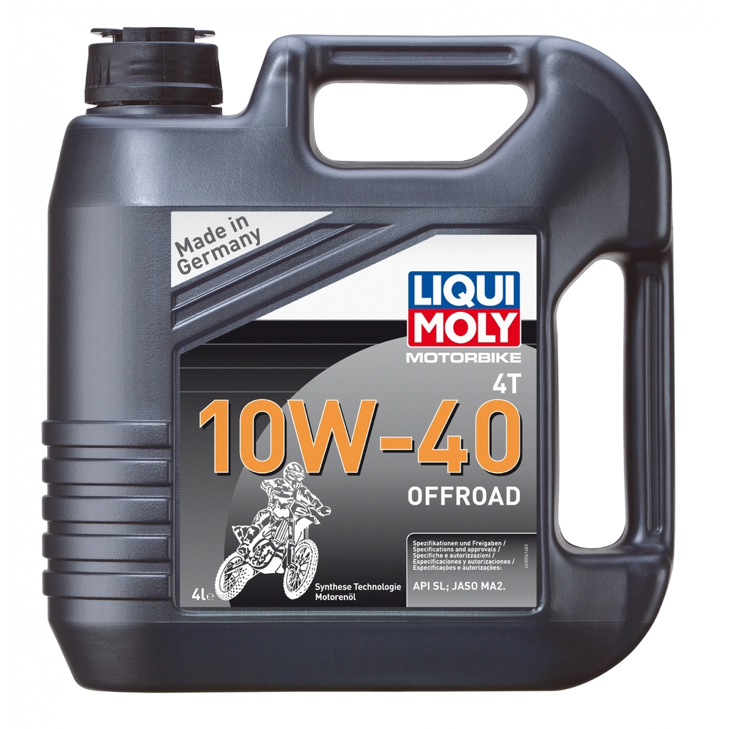 НС-синтетическое моторное масло для 4-тактных мотоциклов LIQUI MOLY Motorbike 4T Offroad 10W-40 4л 3056