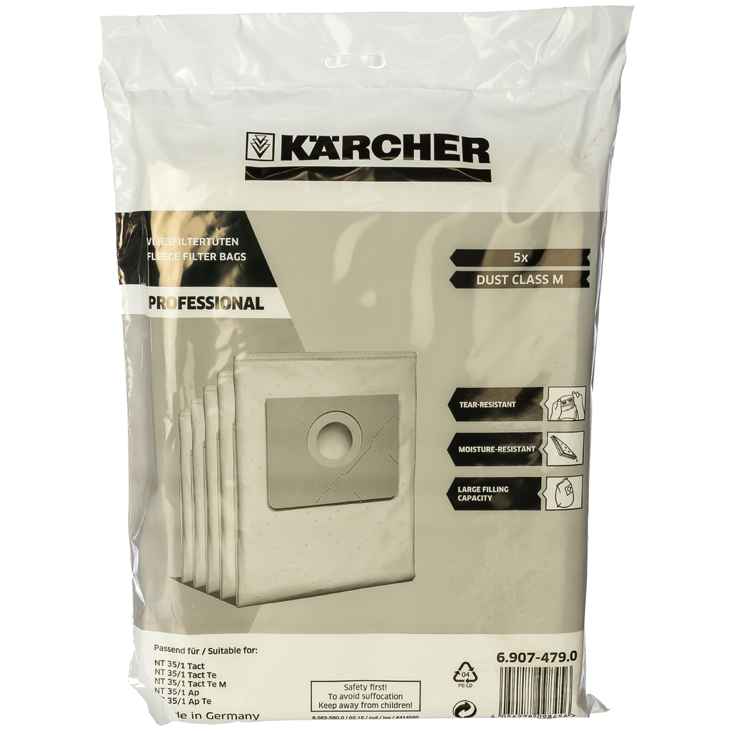 Мешки (5 шт; 35 л) для пылесосов Karcher 6.907-479