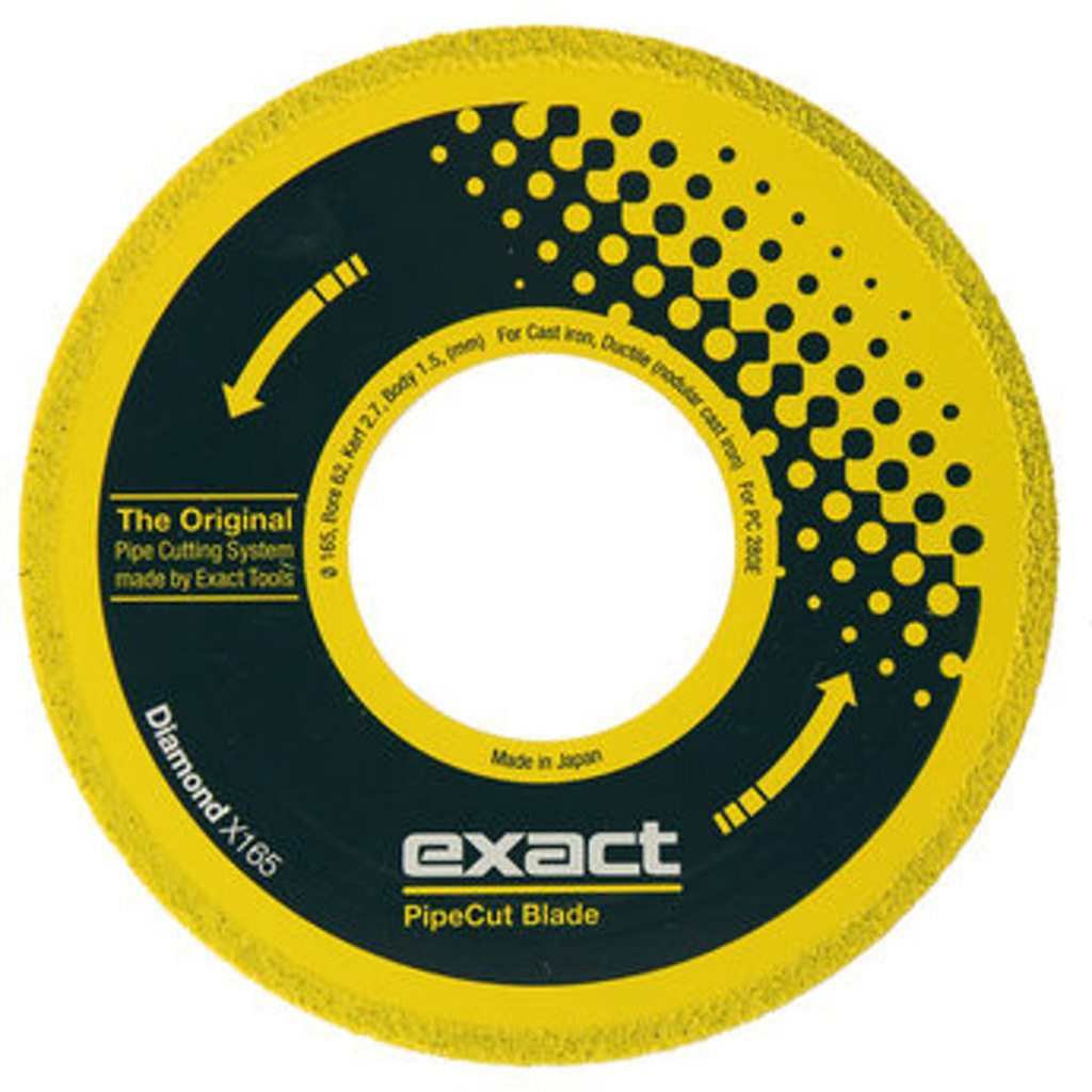 Диск DIAMOND для электротруборезов Pipecut (165х62 мм) Exact 7010493
