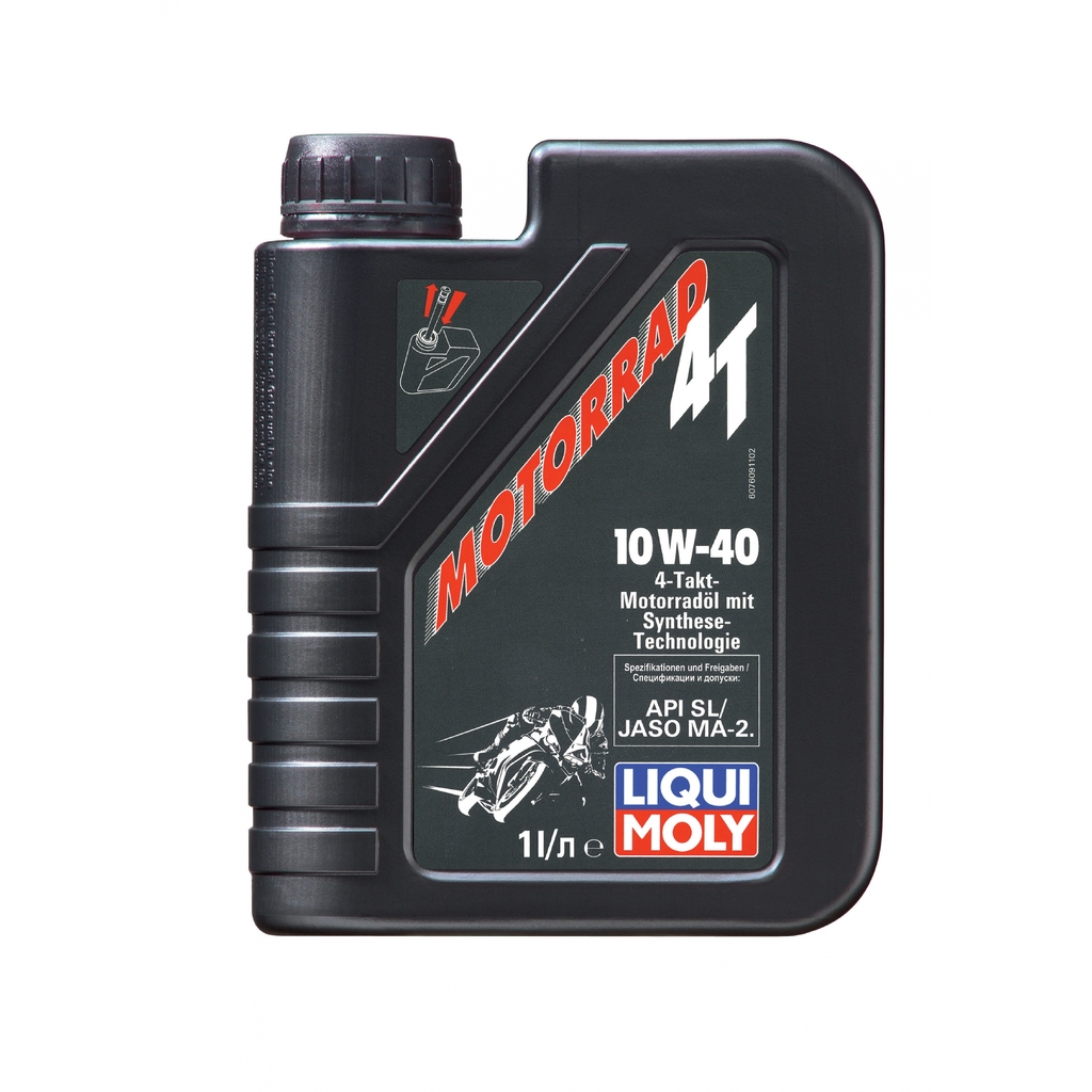 НС-синтетическое моторное масло для 4-тактных мотоциклов LIQUI MOLY Motorbike 4T 10W-40 Street 1л 7609