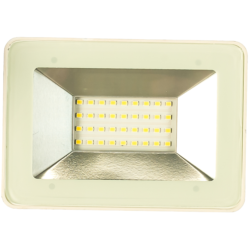 Светодиодный прожектор SAFFIT SFL90-30 2835SMD, 30W 6400K AC220V/50Hz IP65, белый в компактном корпусе 55072