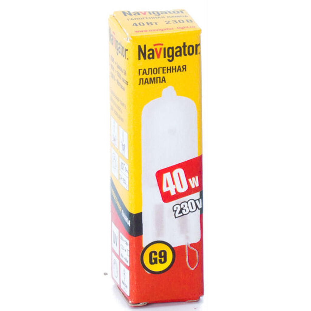 Галогенная лампа Navigator 94 232 JCD9 40Вт frost G9 230В 2000h 4607136942325 128328