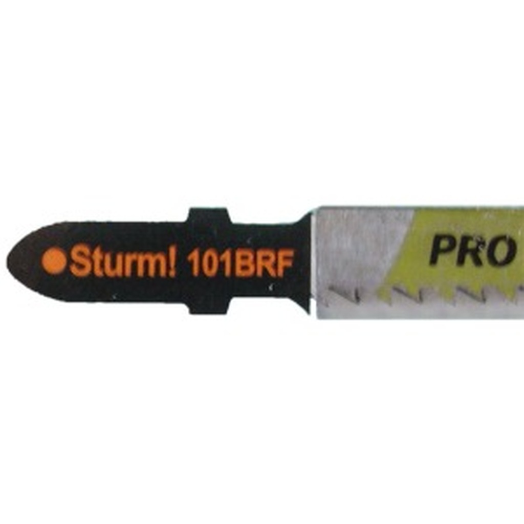 Пилки для лобзиков STURM 101BR (5 шт.) 9019-03-101BRF, выполнена из высокоуглеродистой стали (HCS) и предназначена для чистого пиления мягкой, плотной, шт