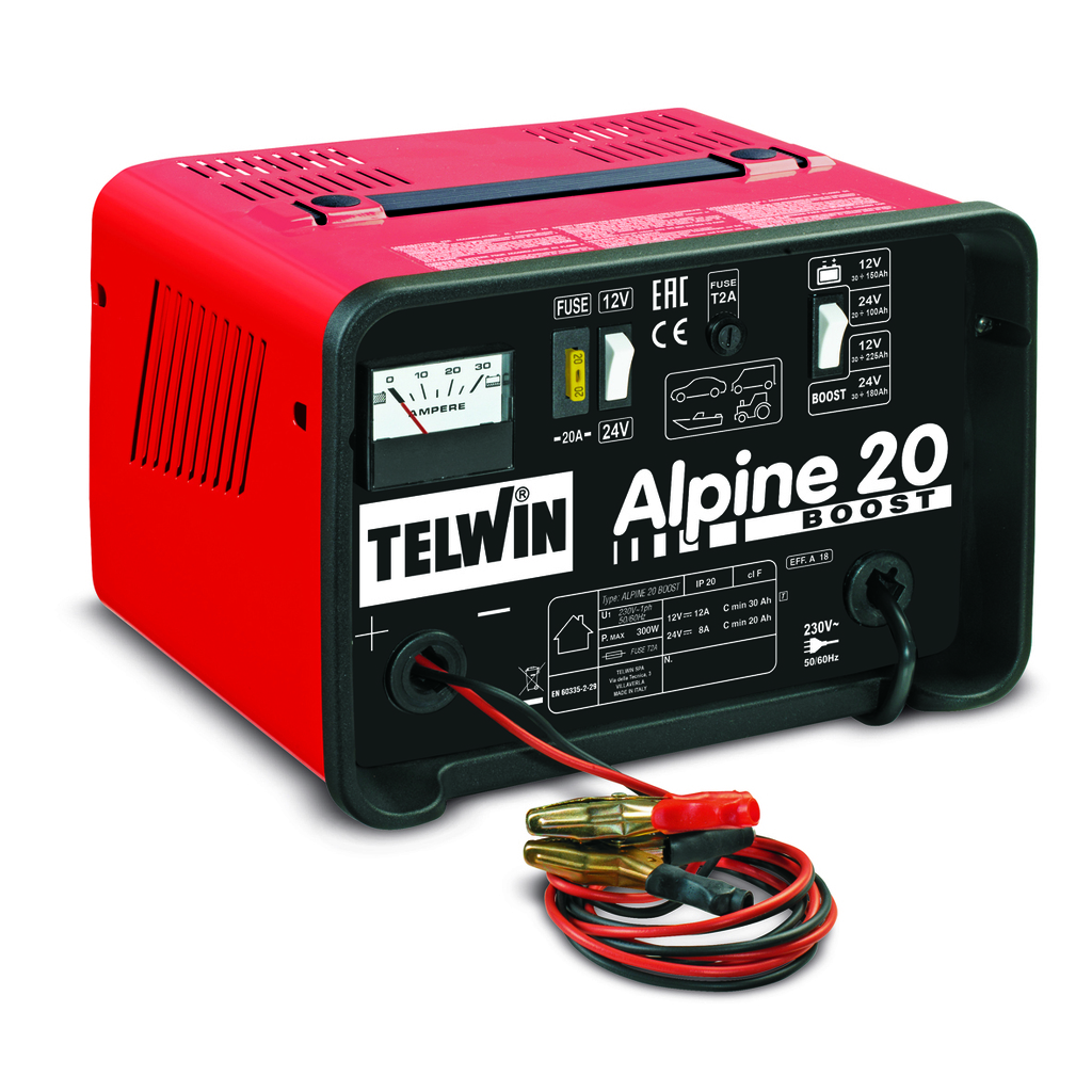Зарядное устройство TELWIN ALPINE 20 BOOST 230V 50/60HZ 12-24V 807546
