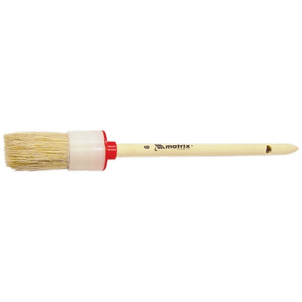 Кисть круглая № 2 (20 мм), натуральная щетина, деревянная ручка MTX 82072